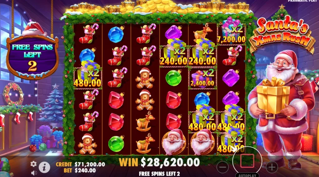 Santa’s Xmas Rush-ซานต้าเอกซ์รัช-Pragmatic-Playใหม่2024-เว็บตรง-111OMG